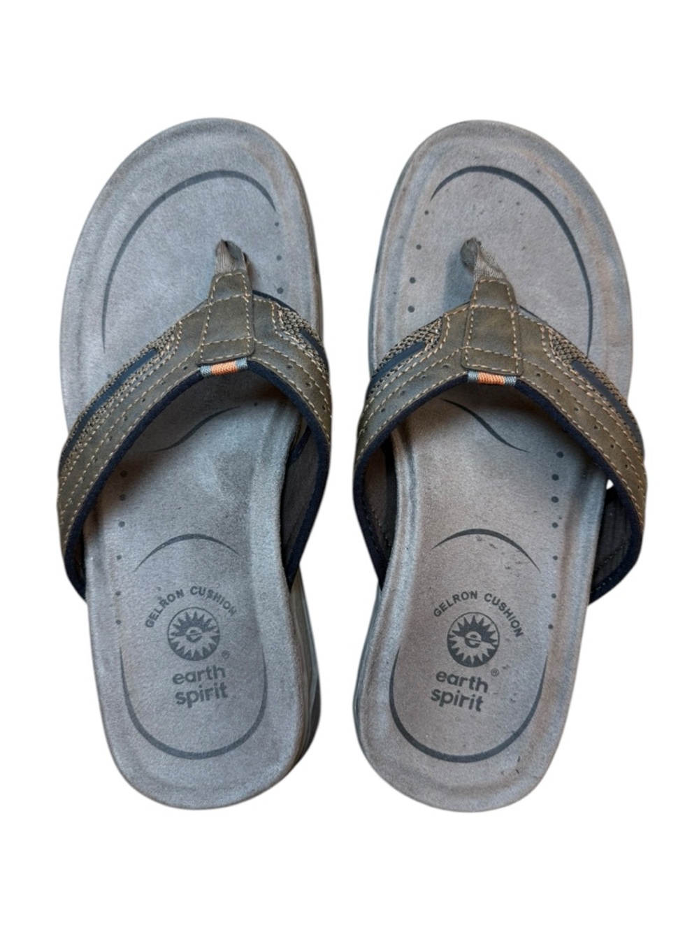 Earth Spirit Men’s Brown Flip Flop Sandals - Casual Comfort - US Size 10 - Picture 3 of 12
